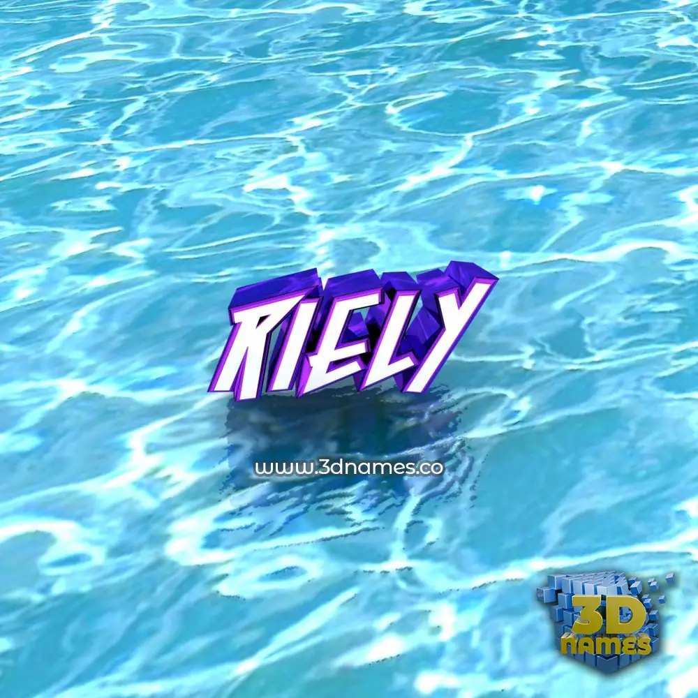 riely in Water style - 3D name wallpaper