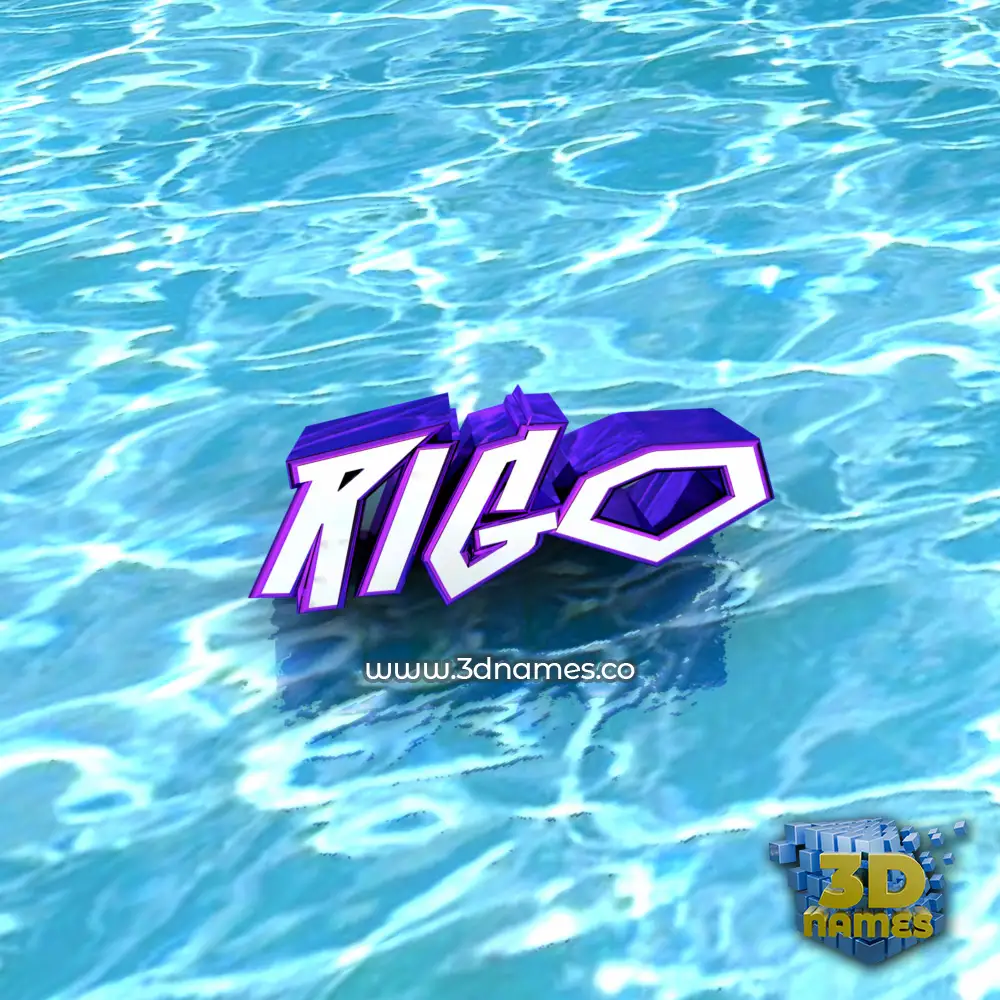 rigo in Water style - 3D name wallpaper