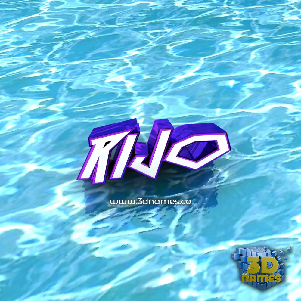 rijo in Water style - 3D name wallpaper
