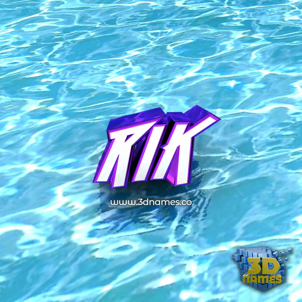 rik in Water style - 3D name wallpaper