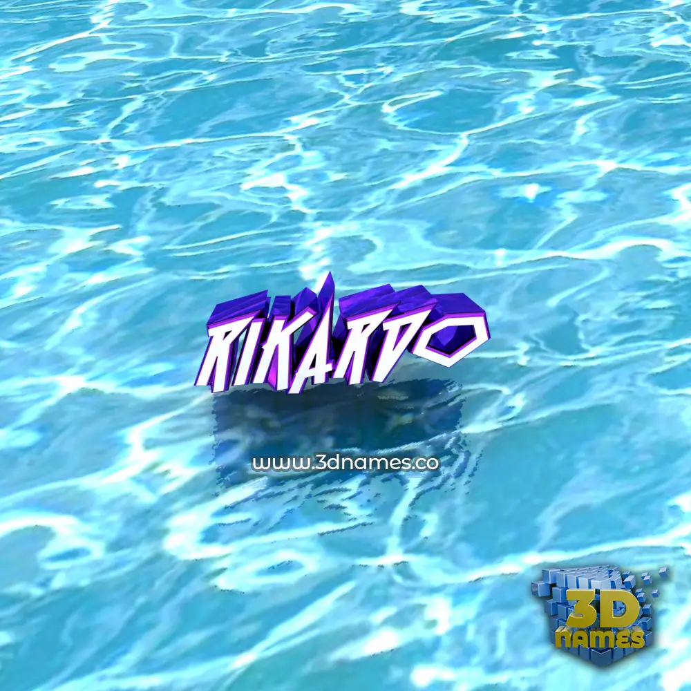 rikardo in Water style - 3D name wallpaper