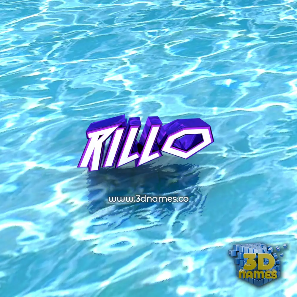 rillo in Water style - 3D name wallpaper