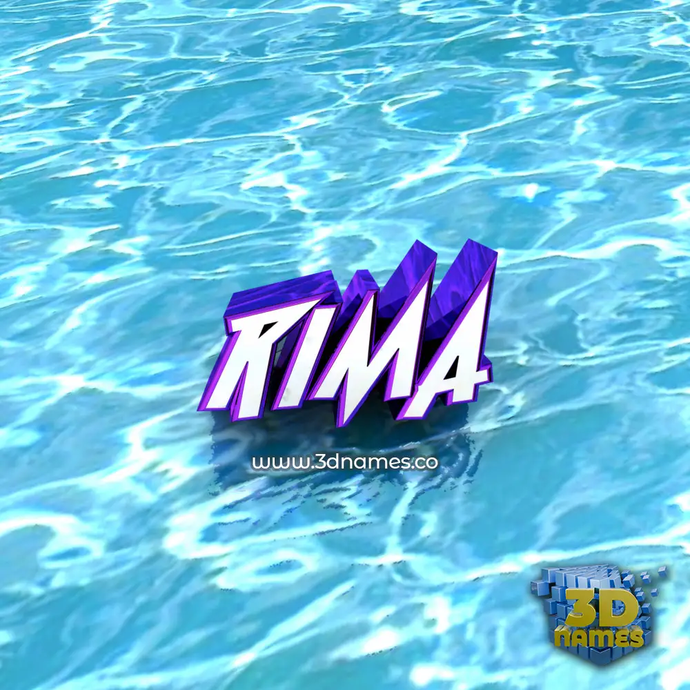 rima in Water style - 3D name wallpaper