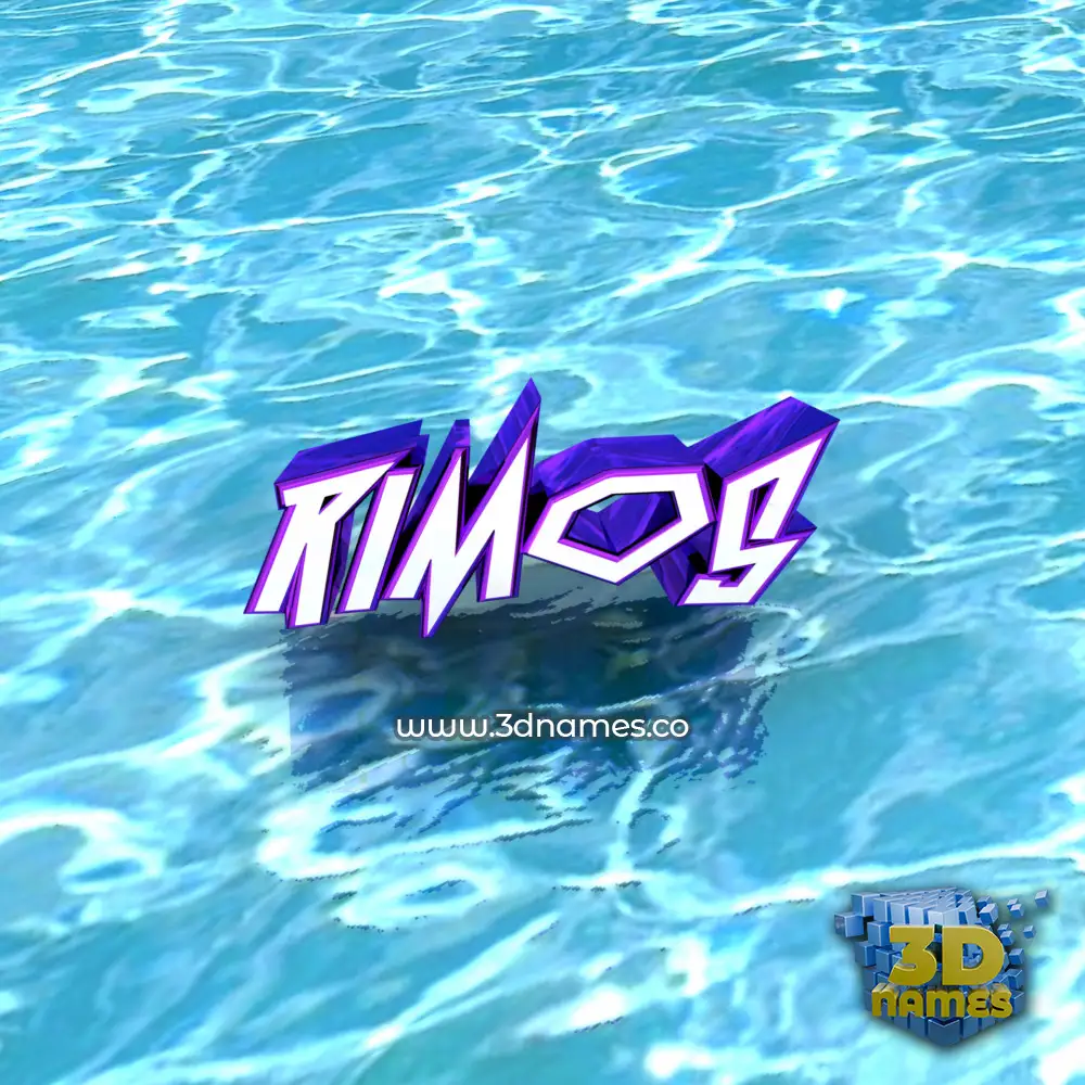 rimos in Water style - 3D name wallpaper