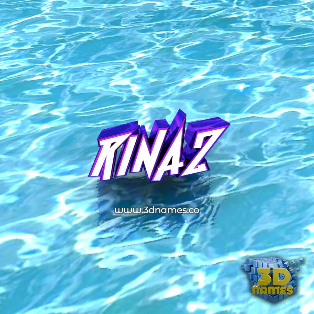 rinaz in Water style - 3D name wallpaper