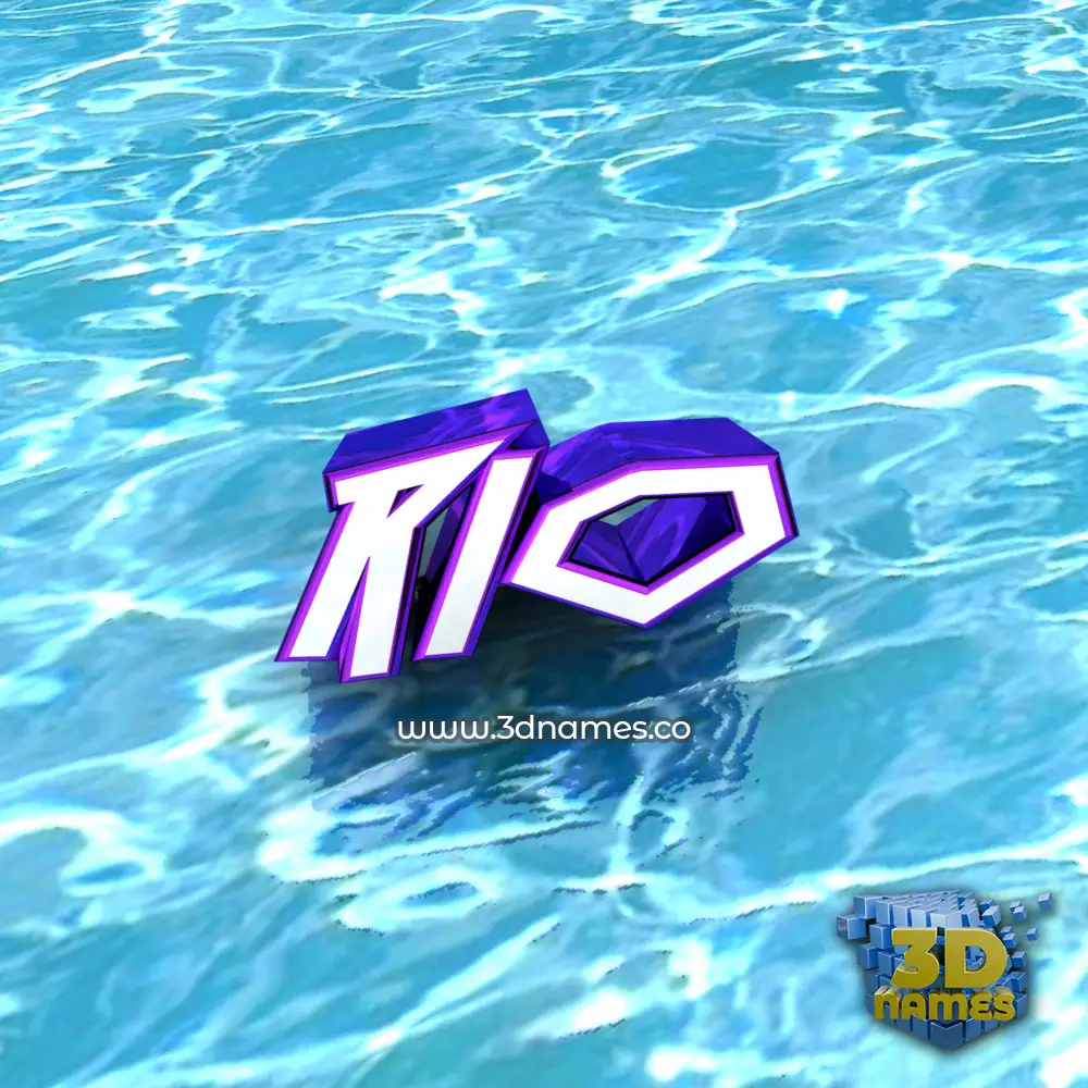 rio in Water style - 3D name wallpaper
