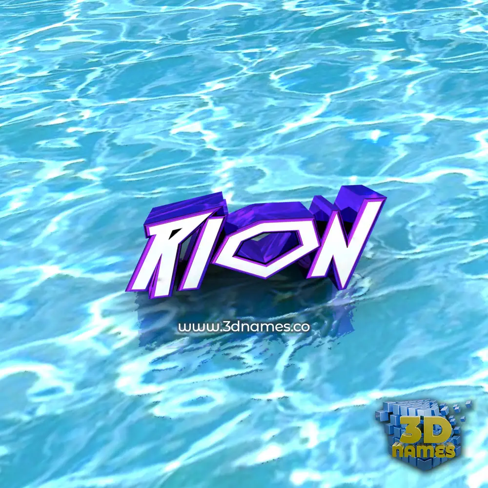 rion in Water style - 3D name wallpaper