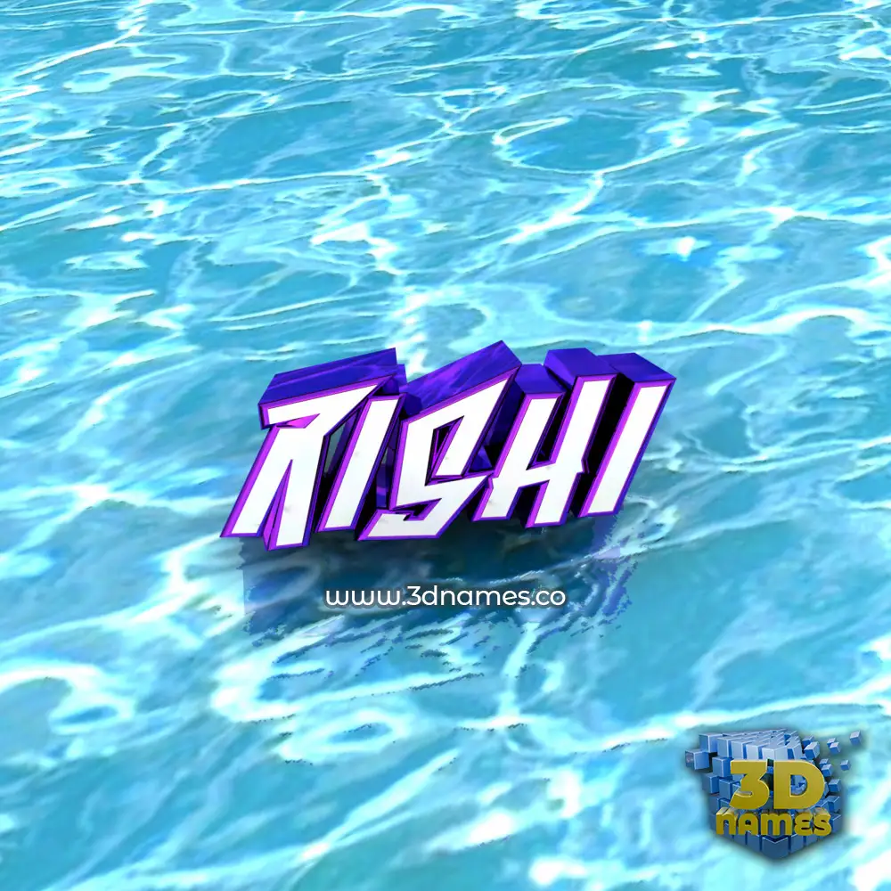 rishi in Water style - 3D name wallpaper