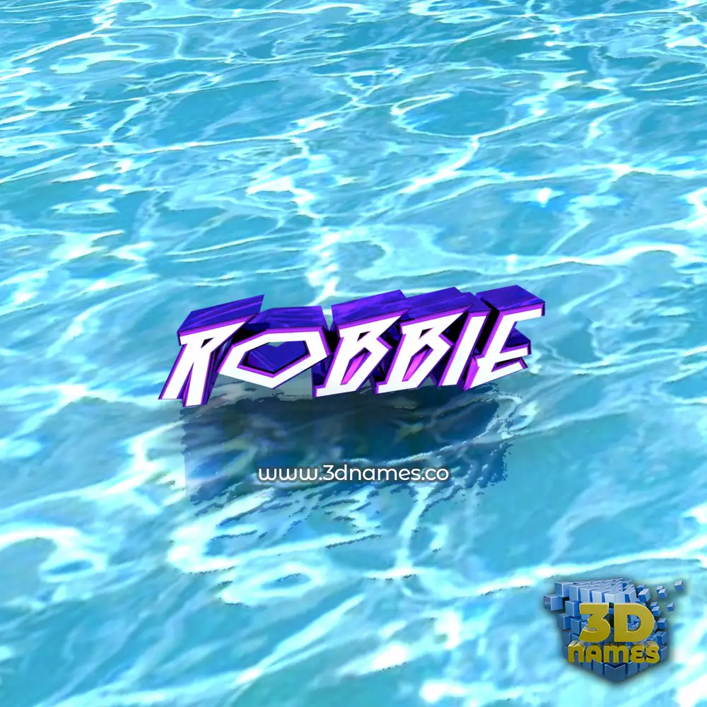 robbie in Water style - 3D name wallpaper