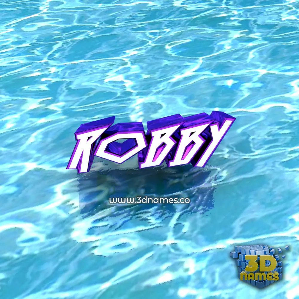 robby in Water style - 3D name wallpaper