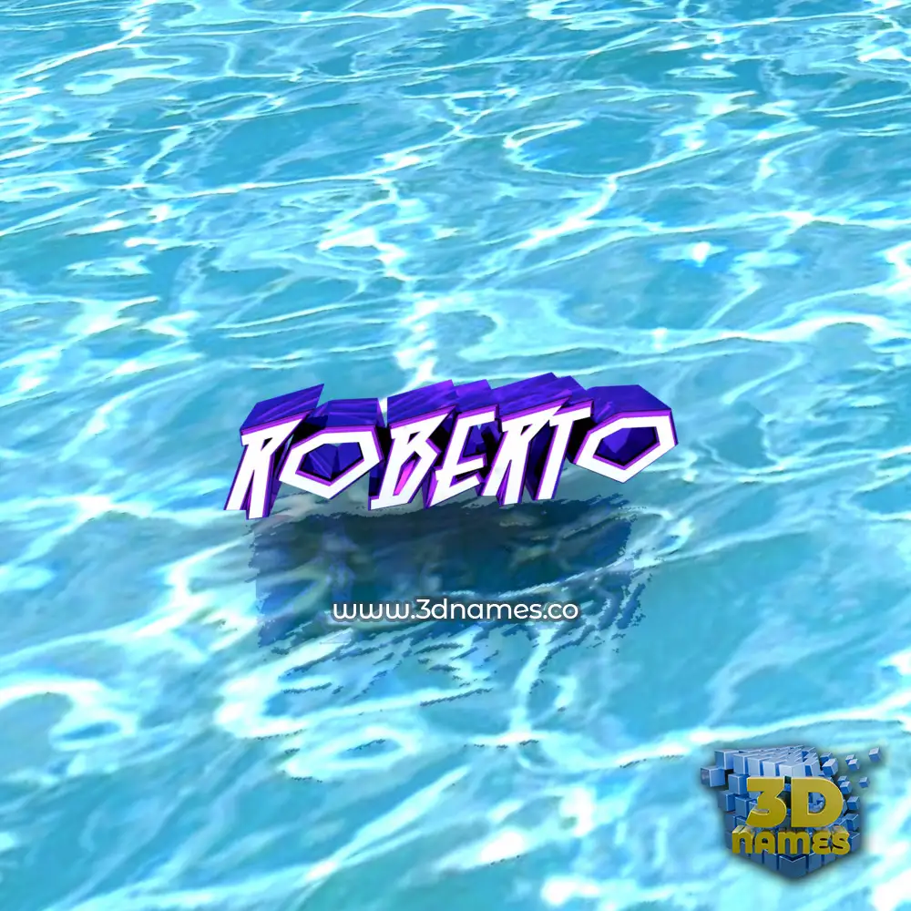 roberto in Water style - 3D name wallpaper