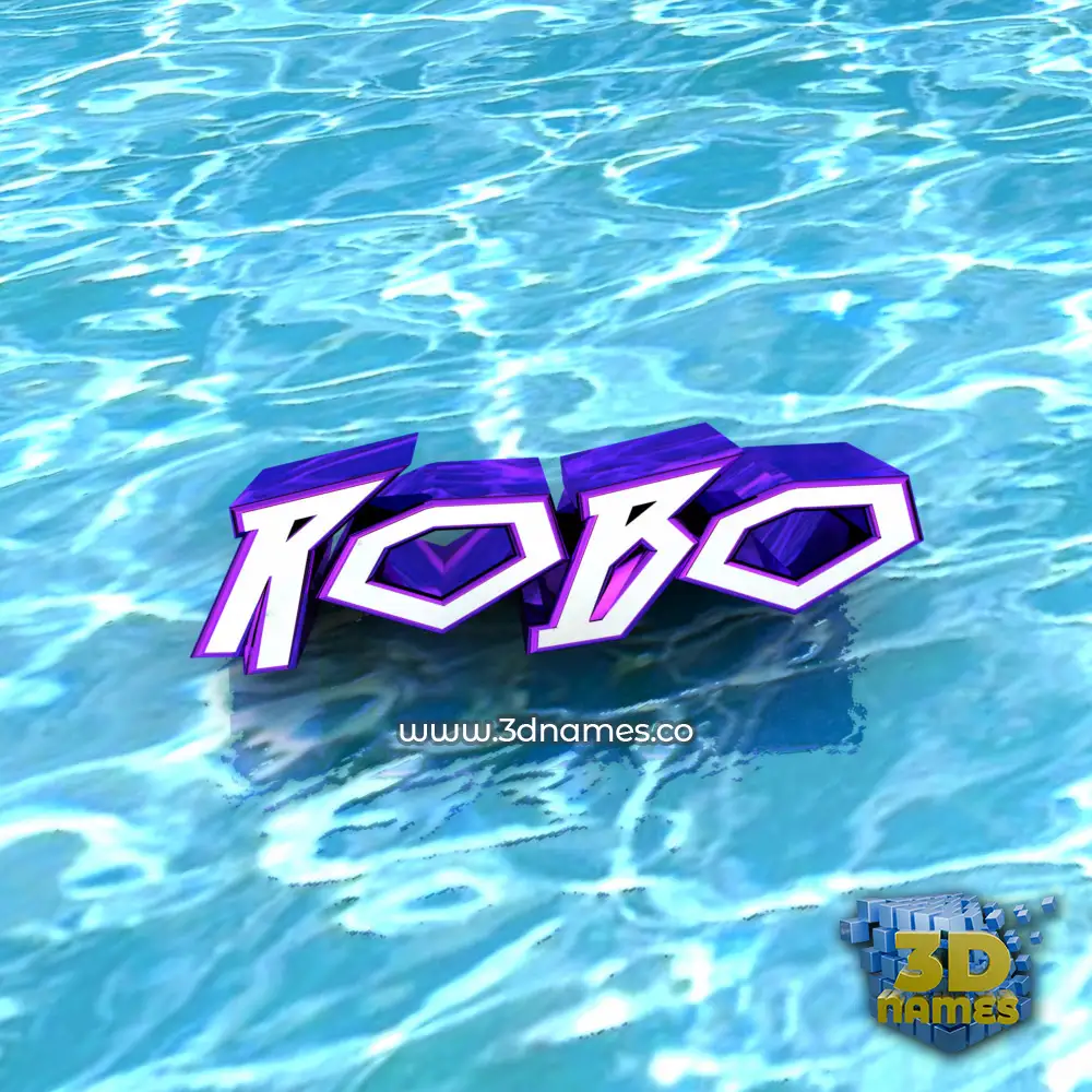 robo in Water style - 3D name wallpaper