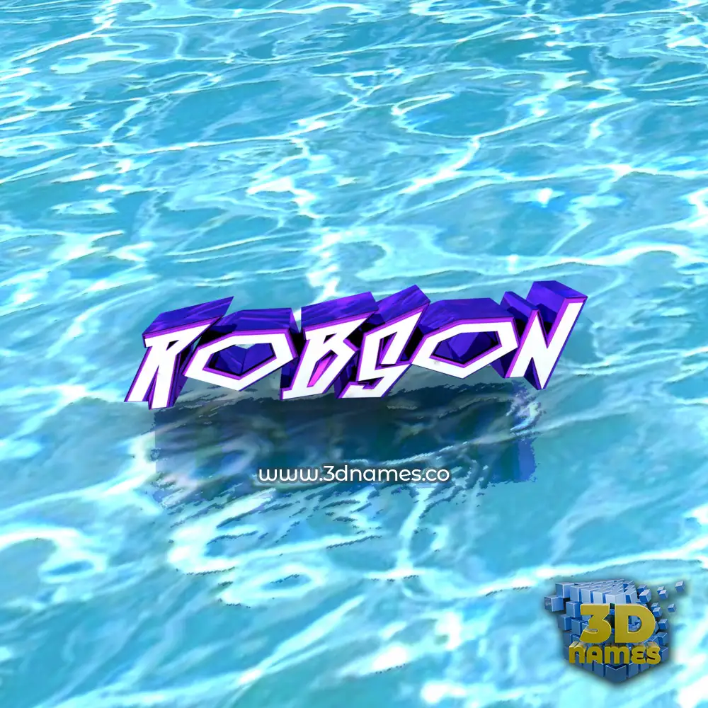robson in Water style - 3D name wallpaper
