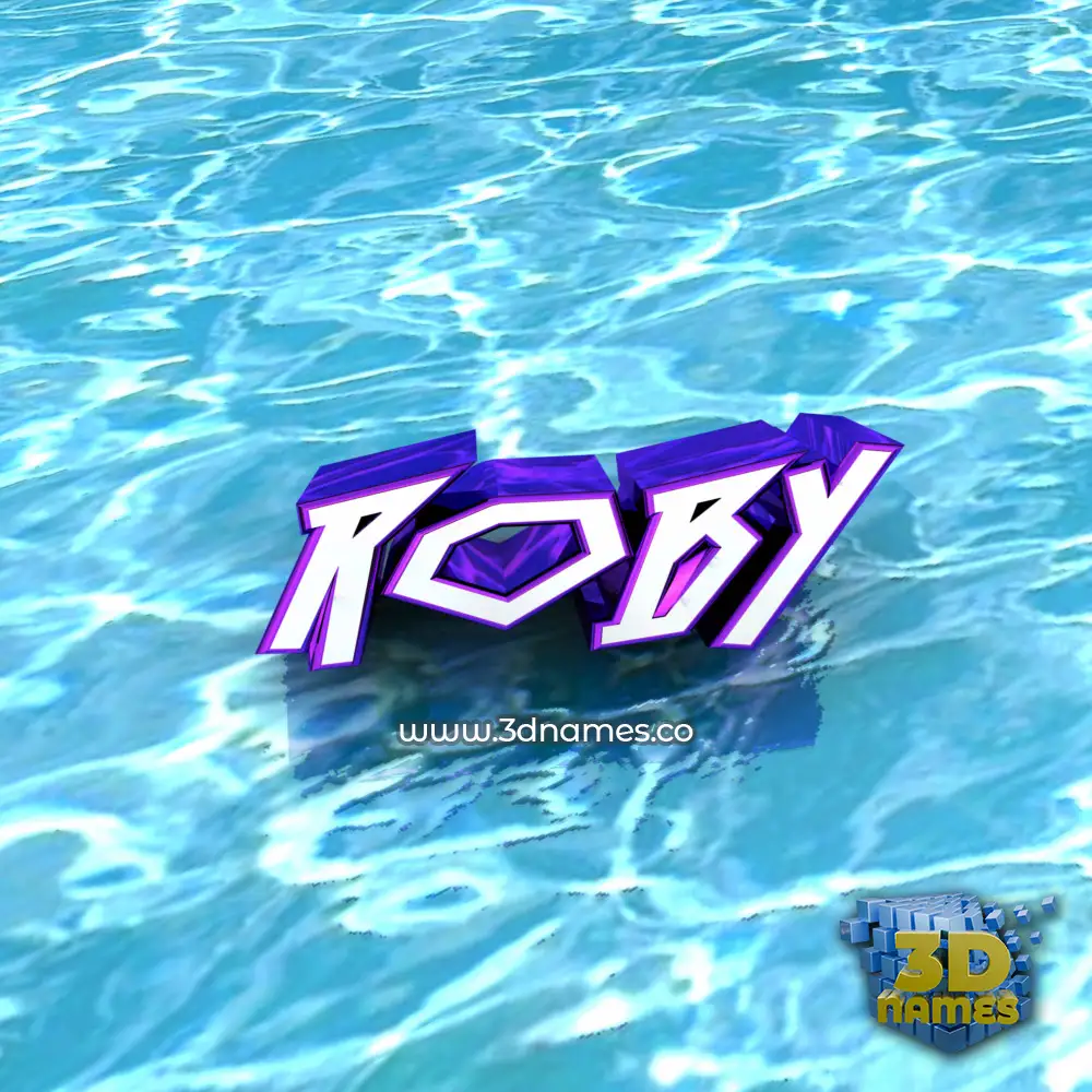 roby in Water style - 3D name wallpaper