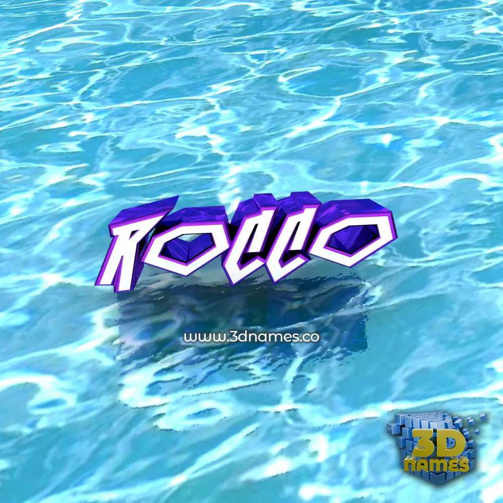 rocco in Water style - 3D name wallpaper