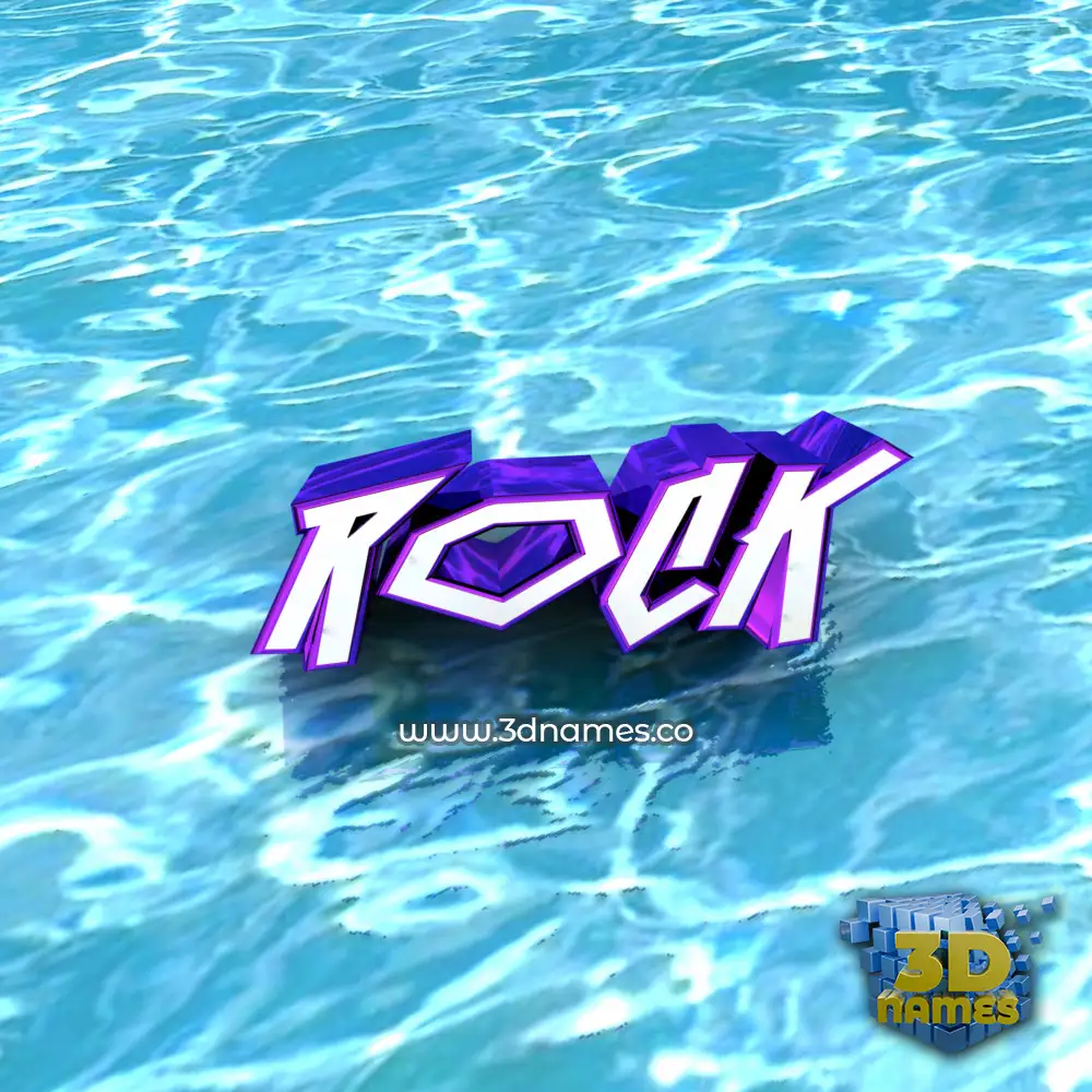 rock in Water style - 3D name wallpaper