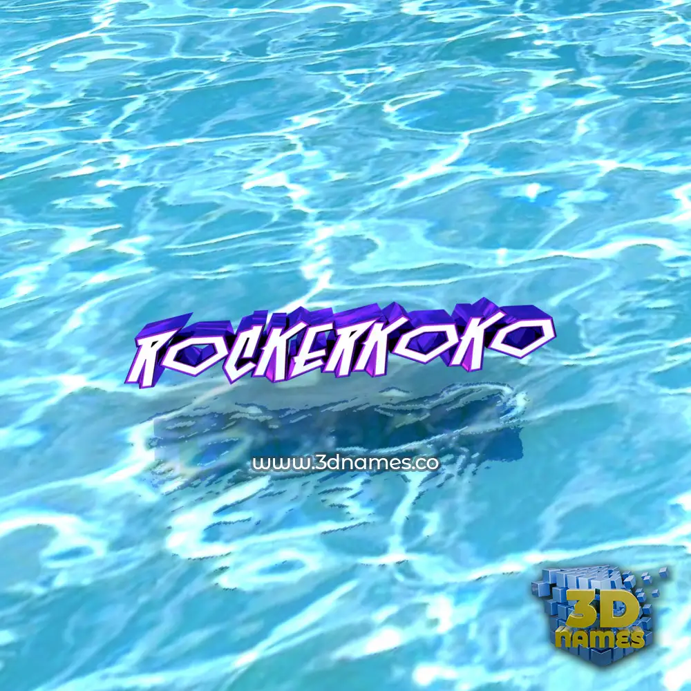 rockerkoko in Water style - 3D name wallpaper