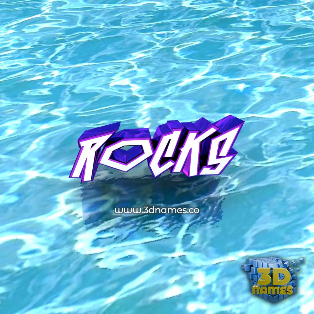 rocks in Water style - 3D name wallpaper