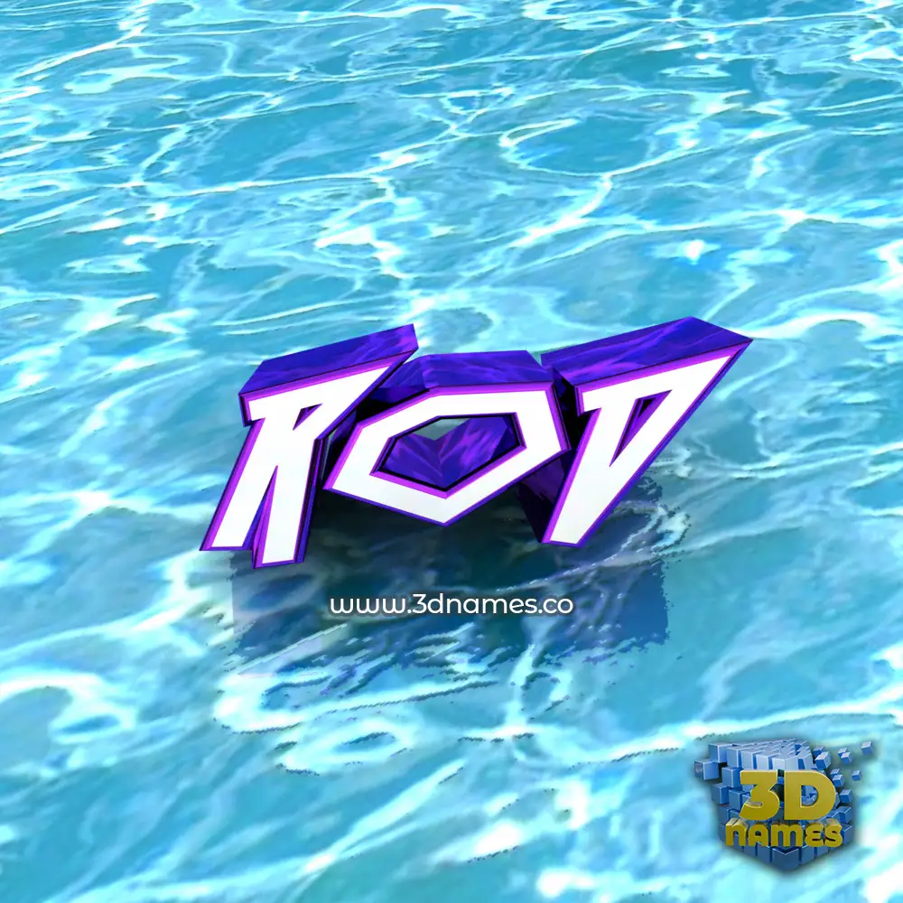 rod in Water style - 3D name wallpaper