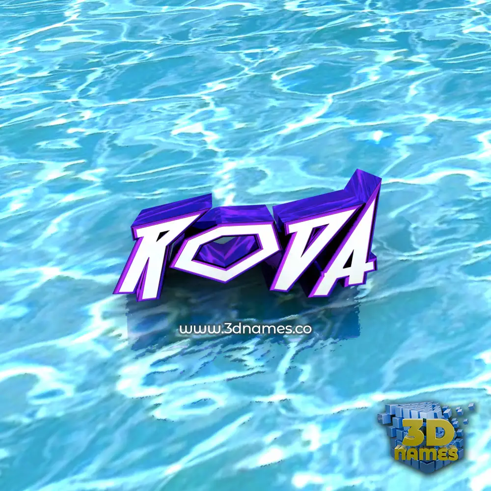 roda in Water style - 3D name wallpaper