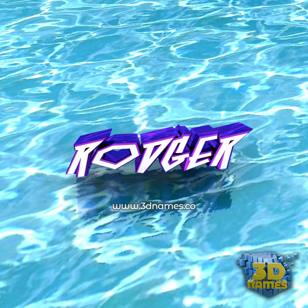 rodger in Water style - 3D name wallpaper