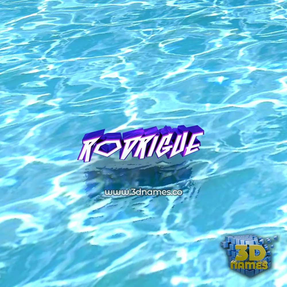 rodrigue in Water style - 3D name wallpaper