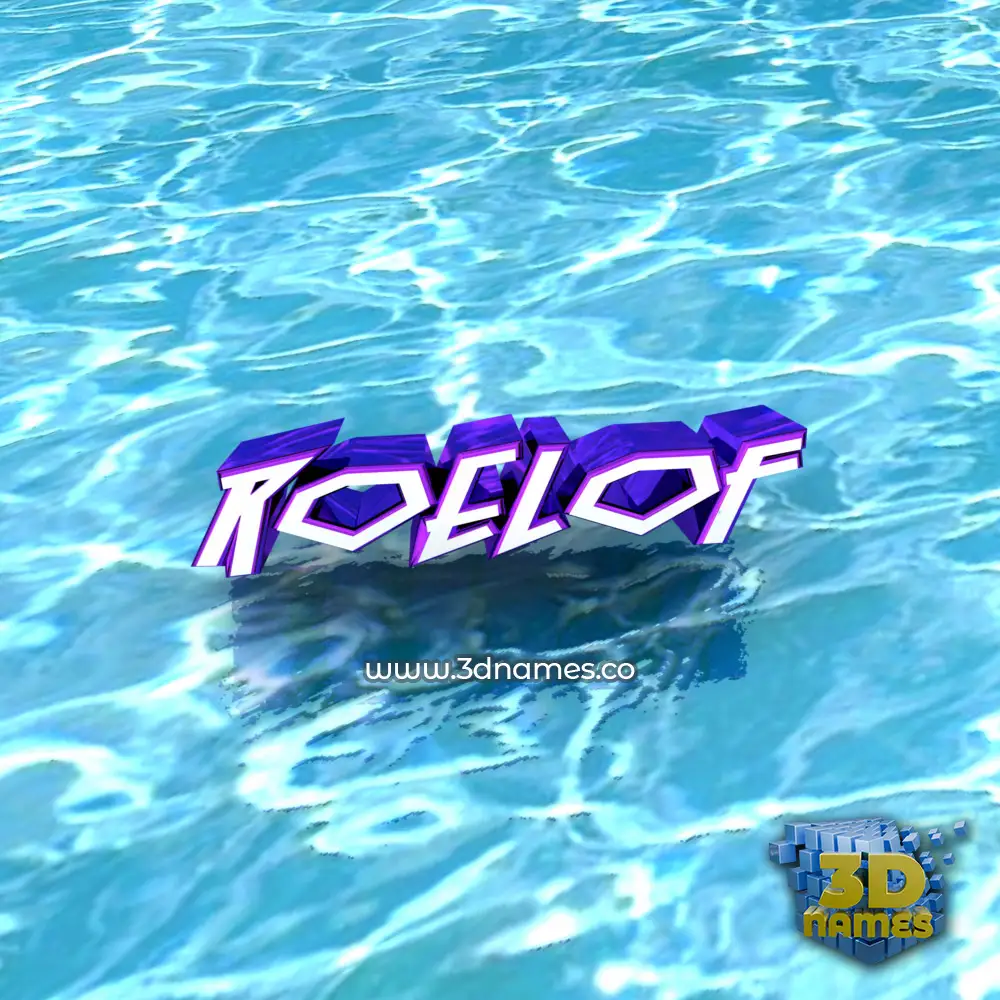 roelof in Water style - 3D name wallpaper