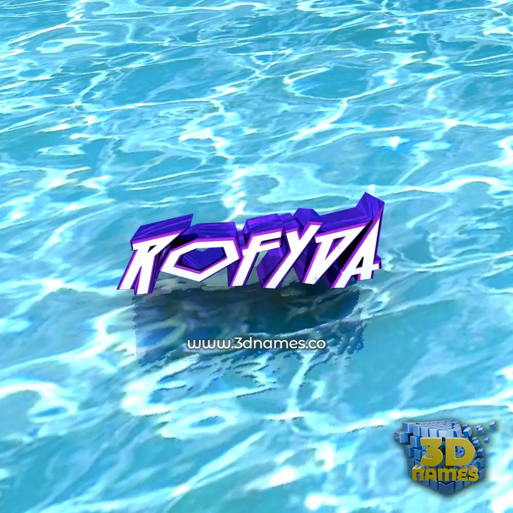 rofyda in Water style - 3D name wallpaper