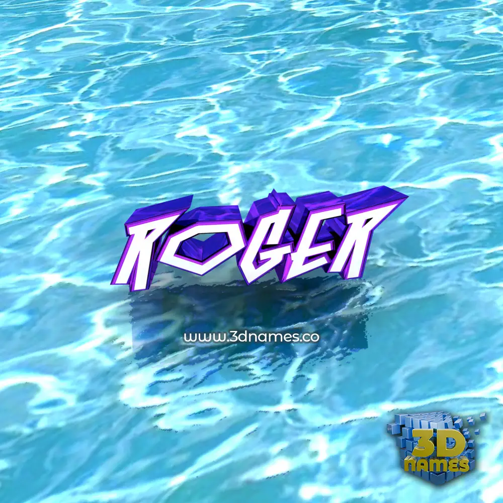 roger in Water style - 3D name wallpaper