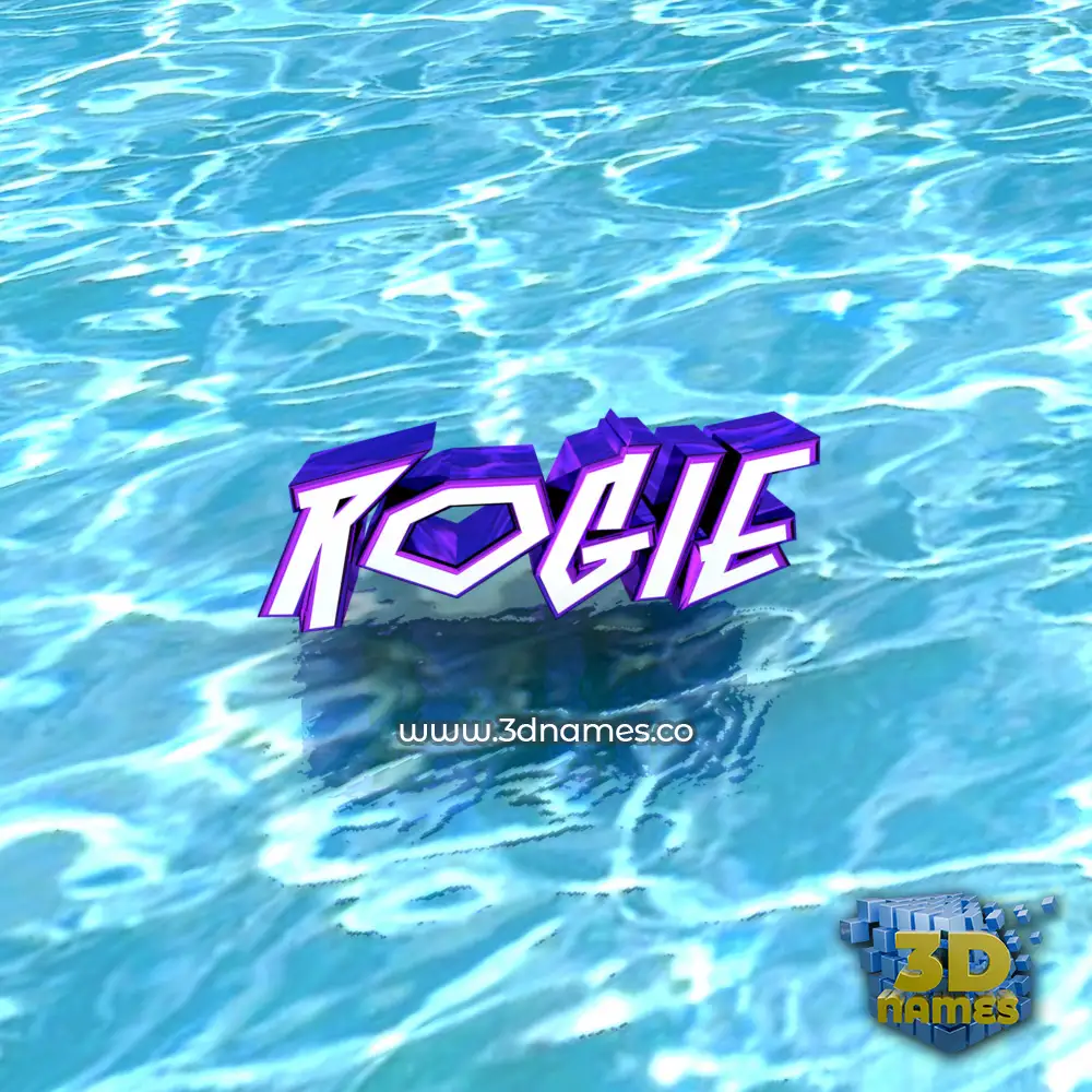 rogie in Water style - 3D name wallpaper