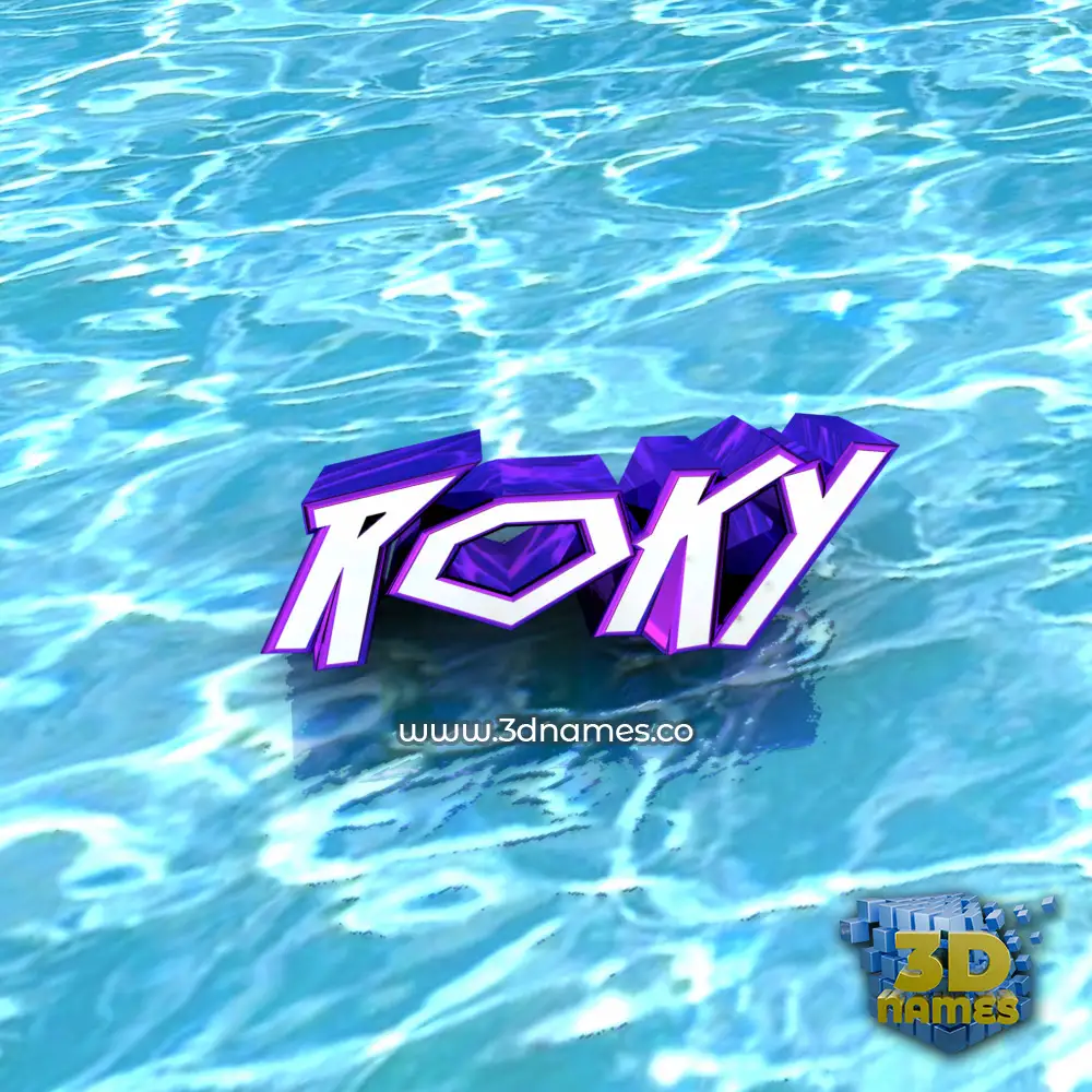 roky in Water style - 3D name wallpaper