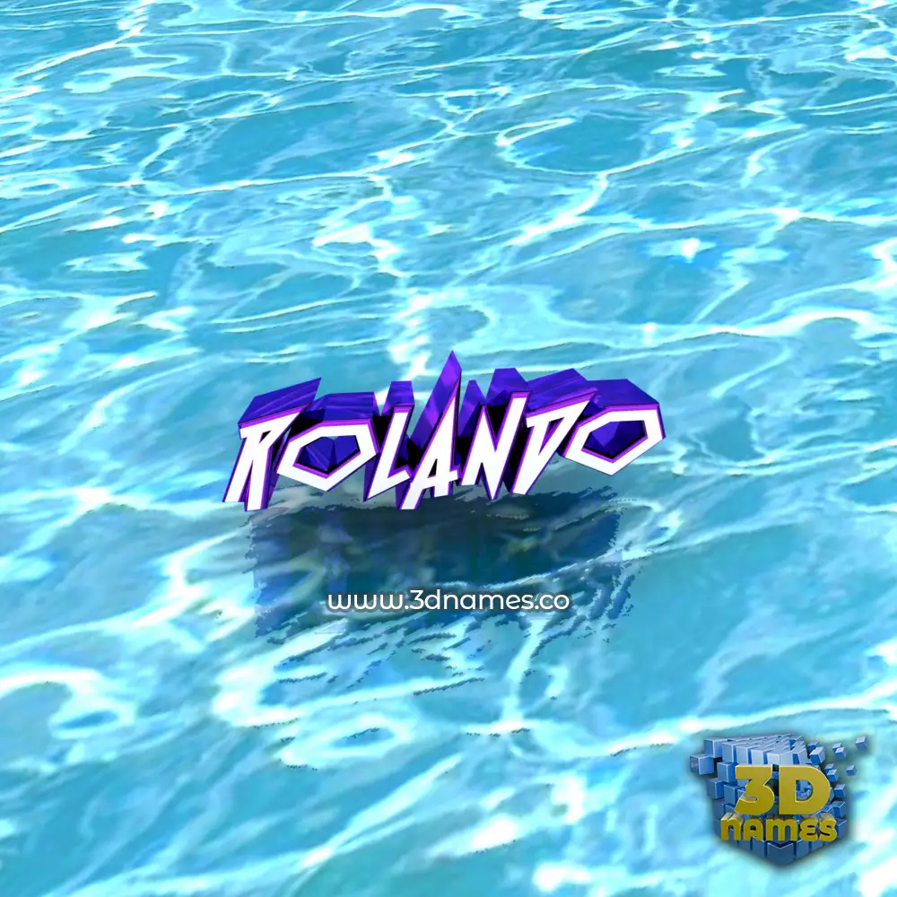rolando in Water style - 3D name wallpaper
