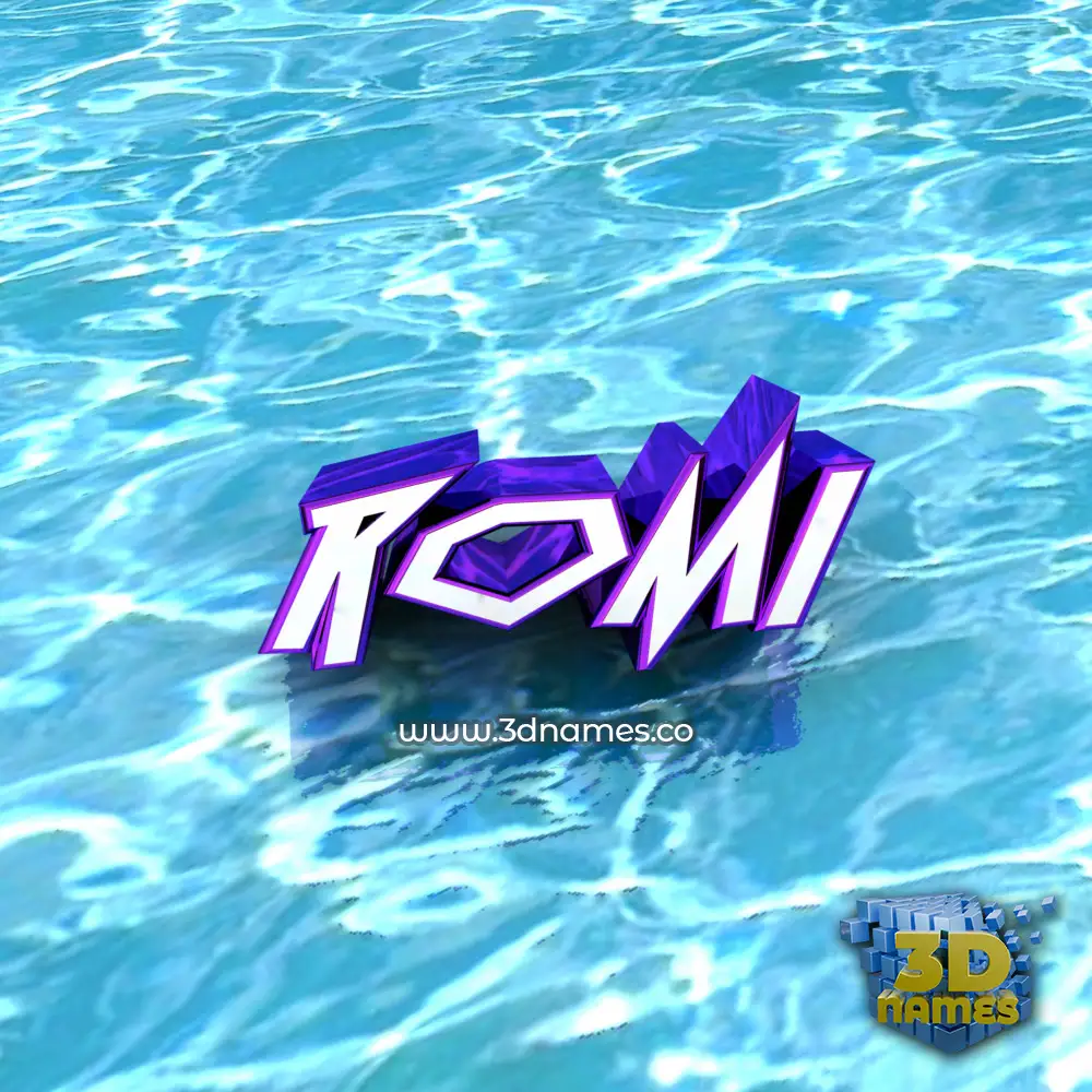 romi in Water style - 3D name wallpaper