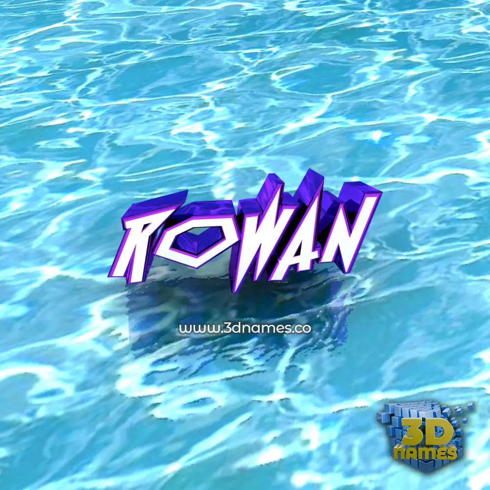 rowan in Water style - 3D name wallpaper