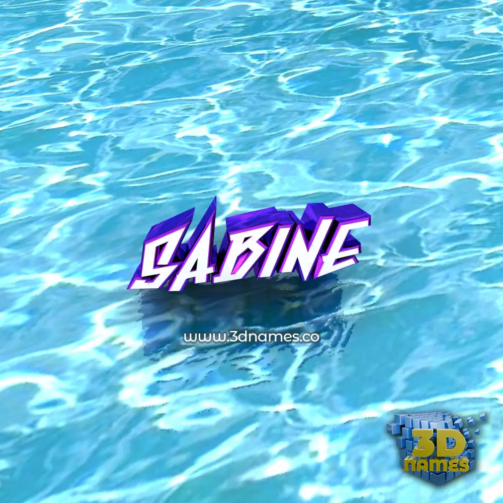 sabine in Water style - 3D name wallpaper