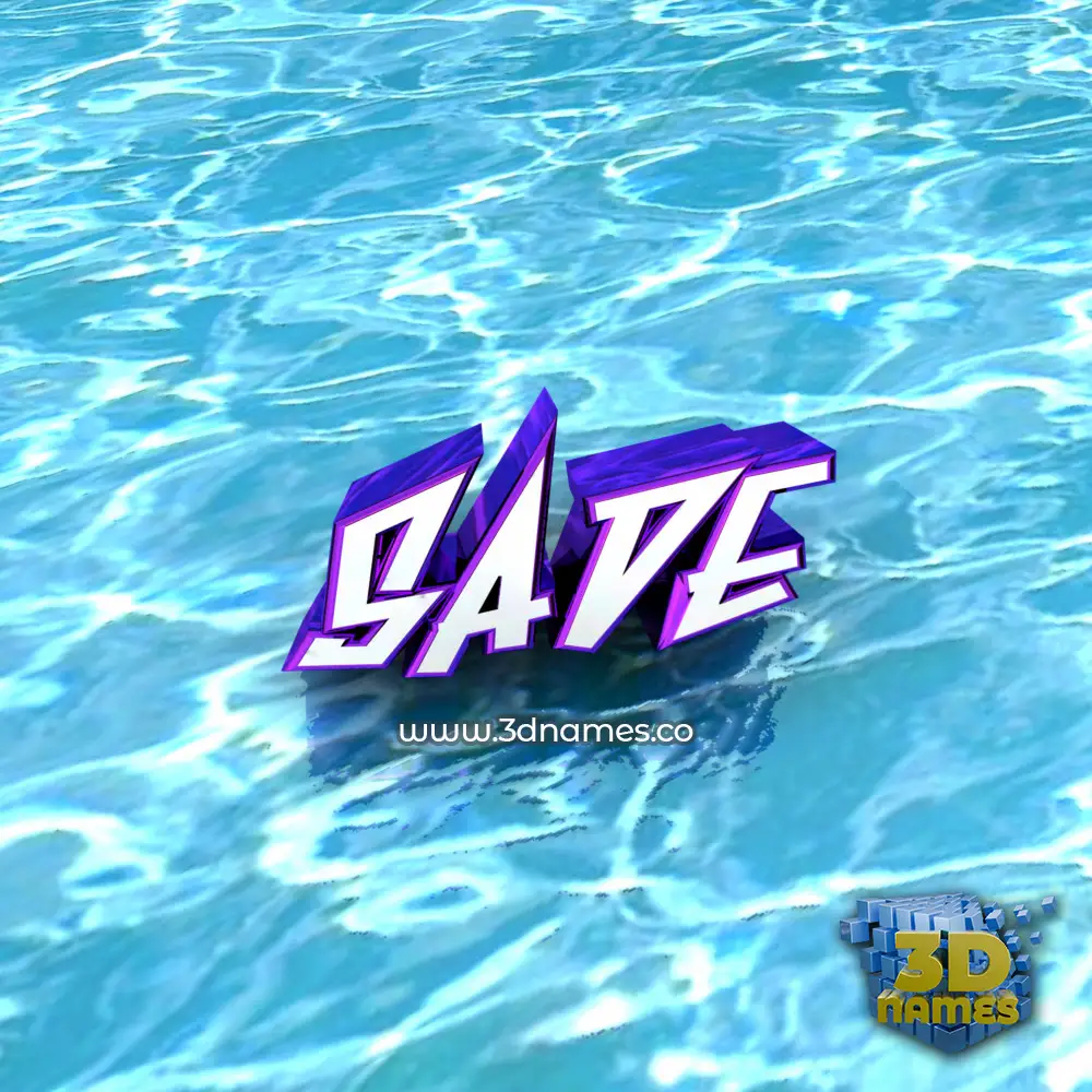 sade in Water style - 3D name wallpaper