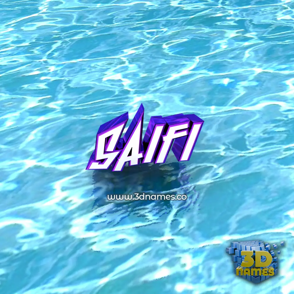 saifi in Water style - 3D name wallpaper
