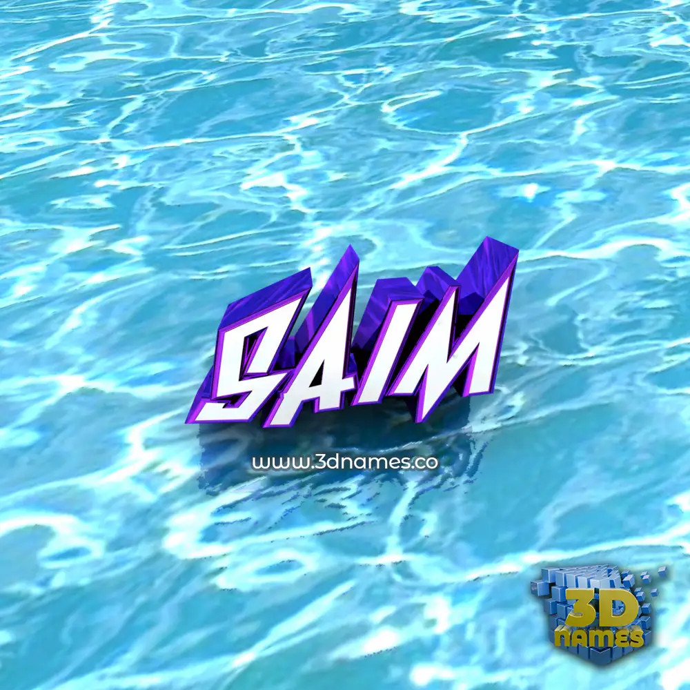 saim in Water style - 3D name wallpaper
