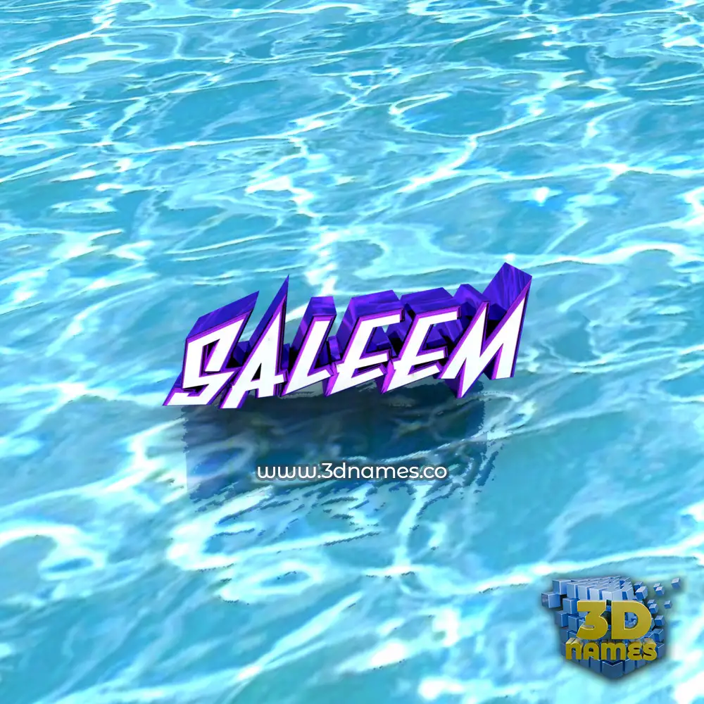 saleem in Water style - 3D name wallpaper