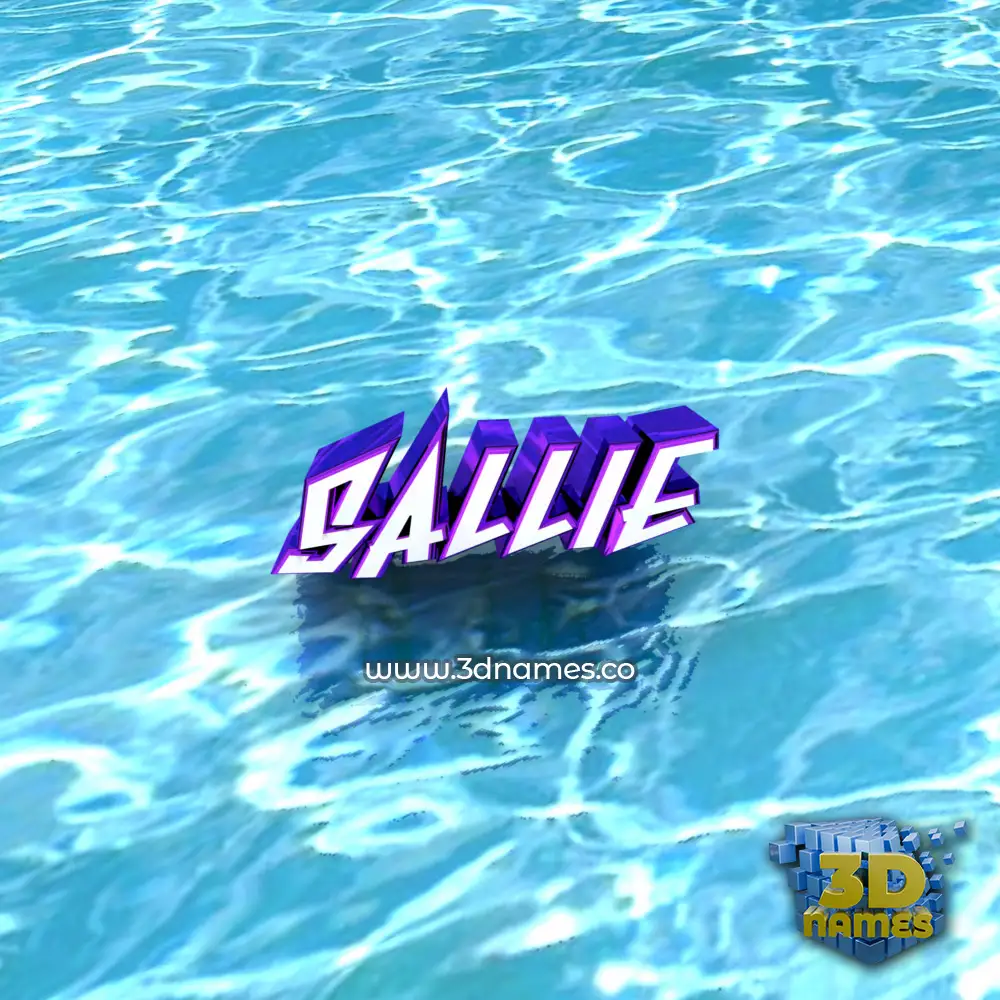 sallie in Water style - 3D name wallpaper