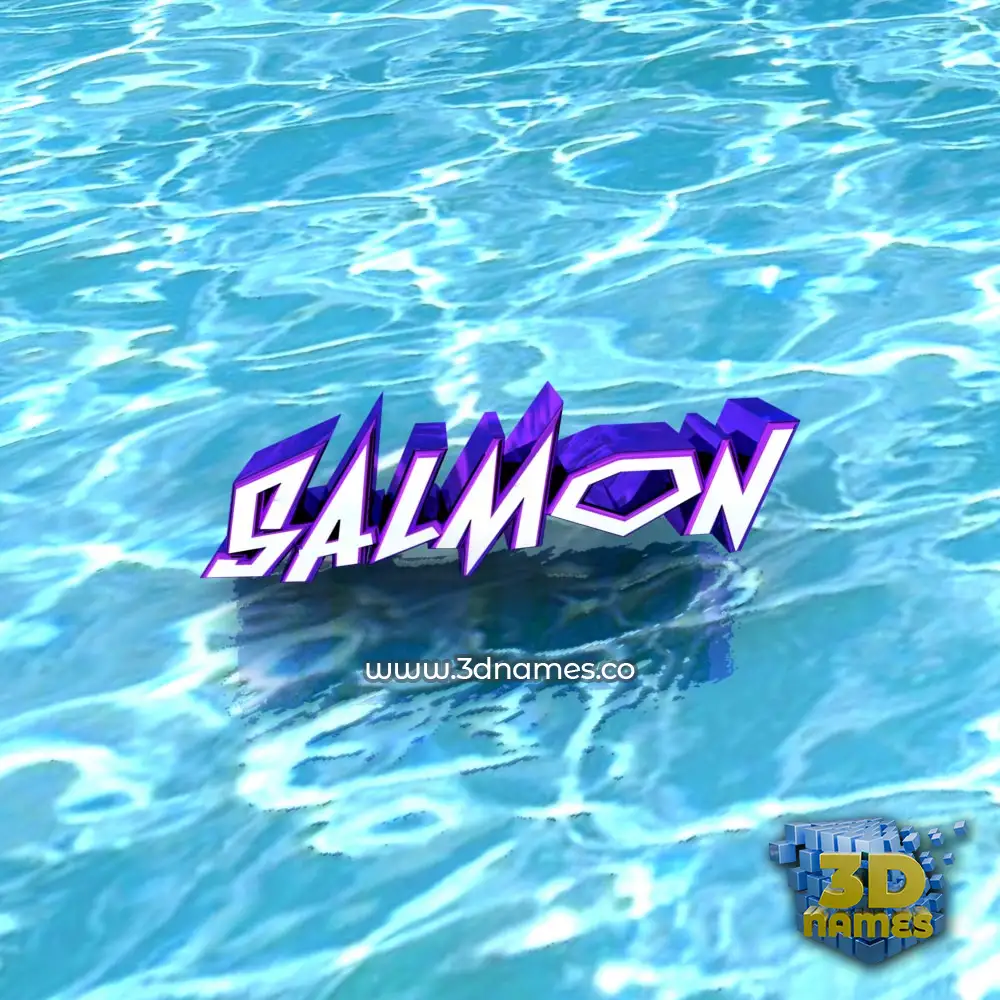 salmon in Water style - 3D name wallpaper