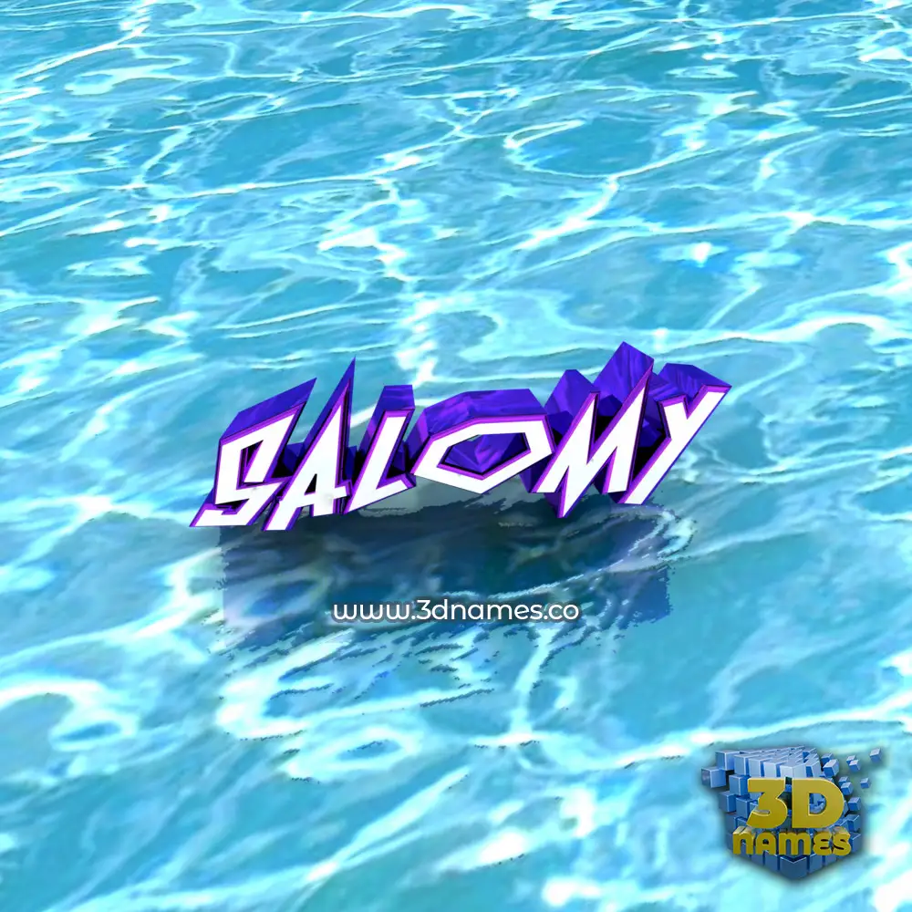 salomy in Water style - 3D name wallpaper