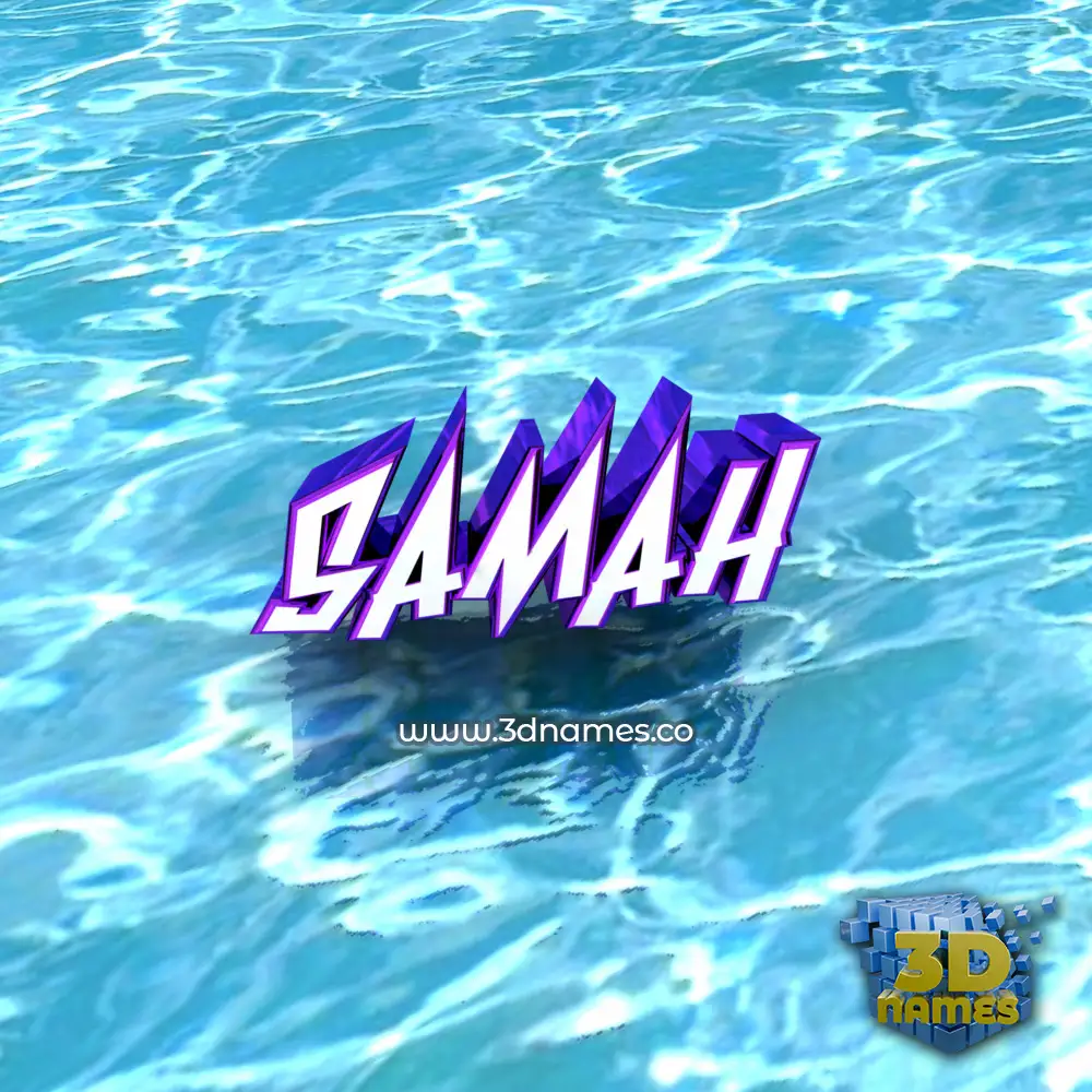 samah in Water style - 3D name wallpaper
