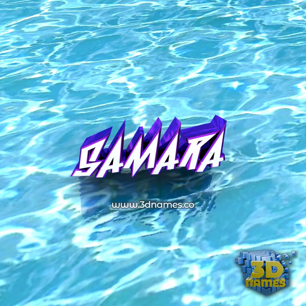 samara in Water style - 3D name wallpaper