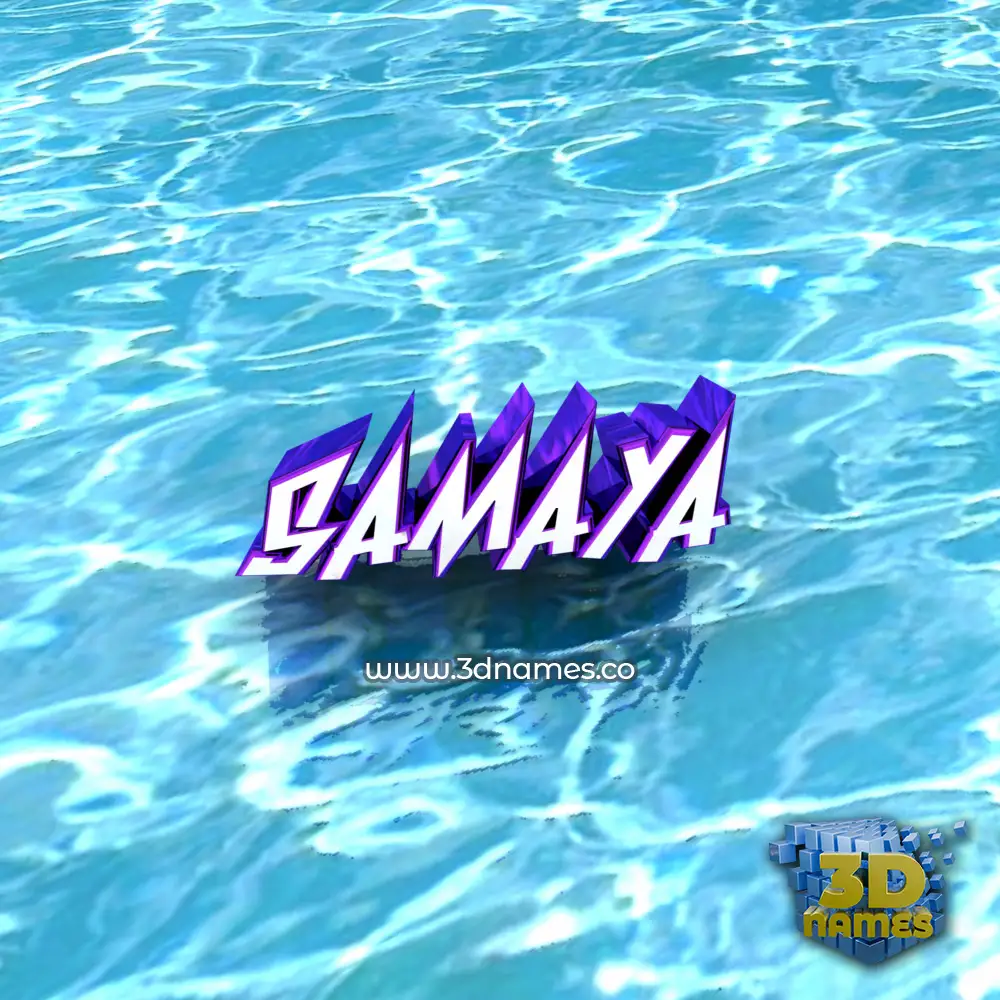 samaya in Water style - 3D name wallpaper