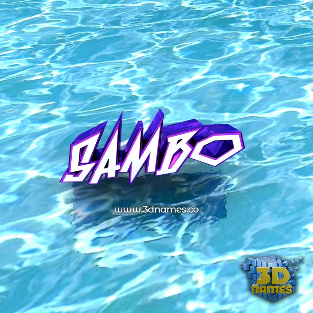sambo in Water style - 3D name wallpaper
