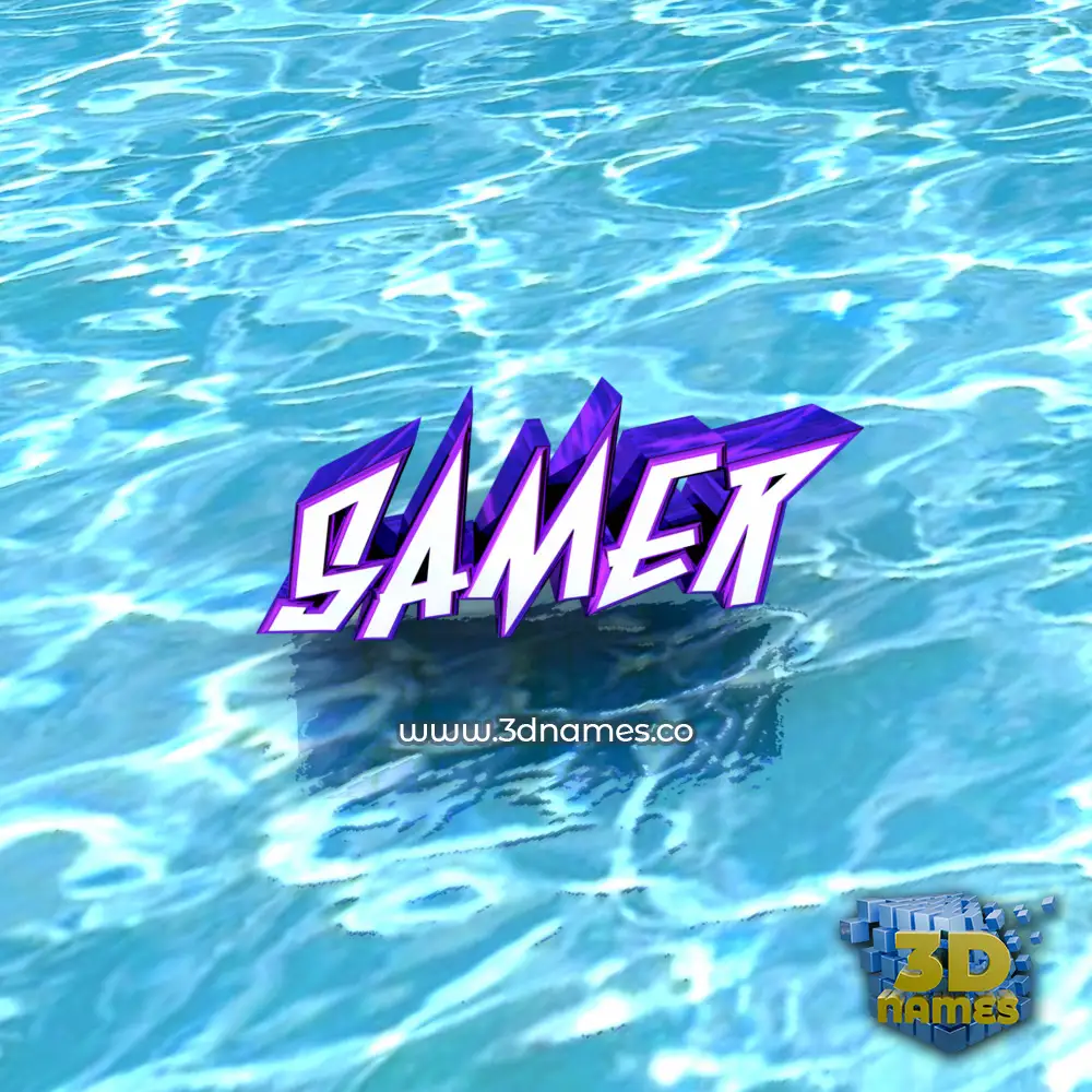 samer in Water style - 3D name wallpaper