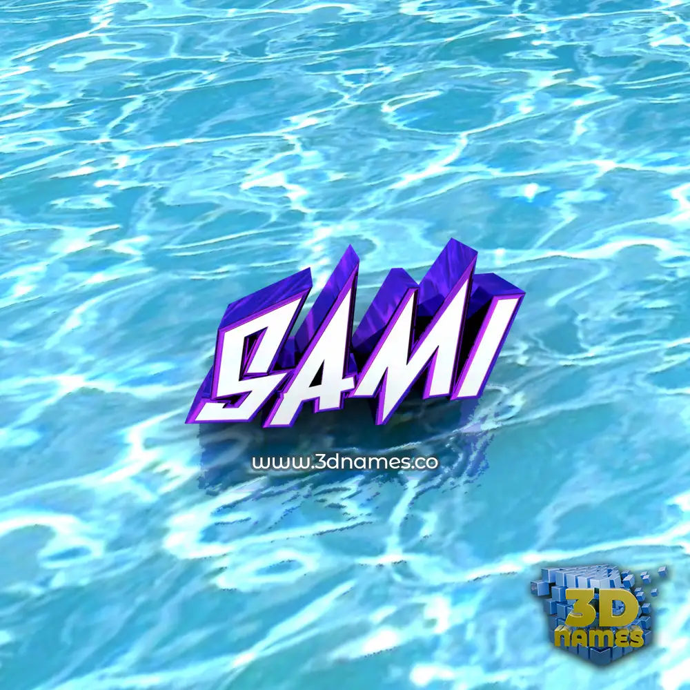 sami in Water style - 3D name wallpaper
