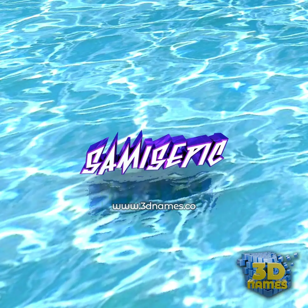 samisepic in Water style - 3D name wallpaper
