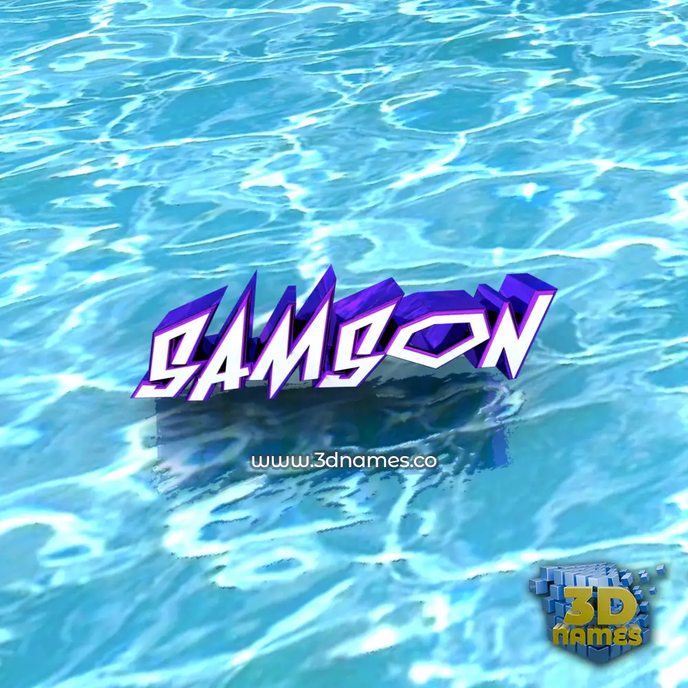 samson in Water style - 3D name wallpaper